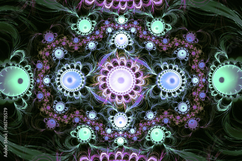 Psychedelic fractal render wallpaper
