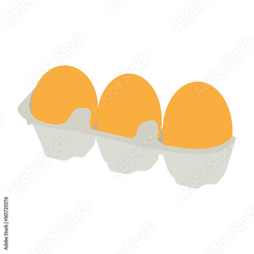 Isolated group of eggs on a white background, Vector illustration