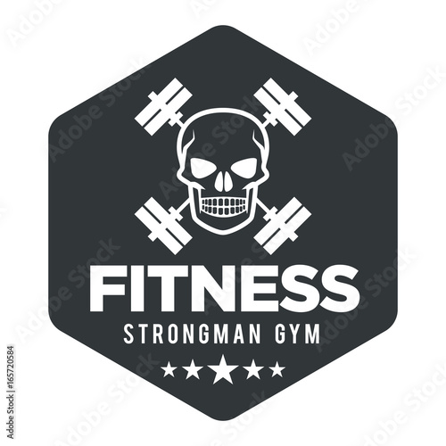 Skull Black Fitness Logo