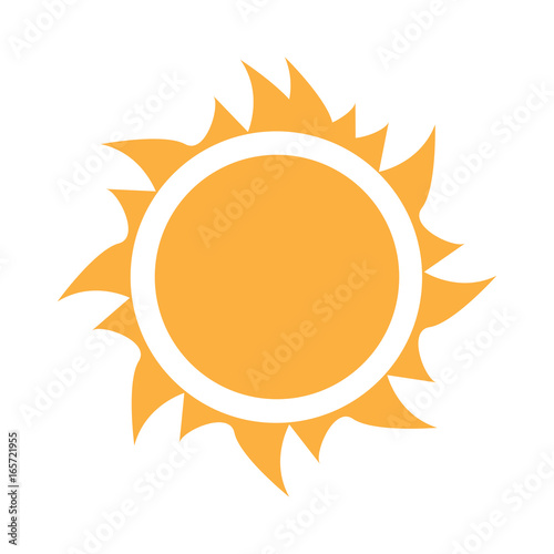 Isolated sun icon on a white background, Vector illustration