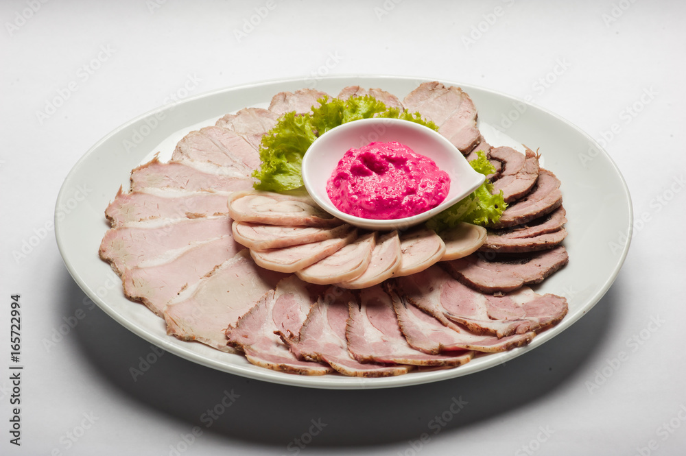 Tasty dishes of eastern european cuisine isolated Tasty dishes of eastern european cuisine isolated