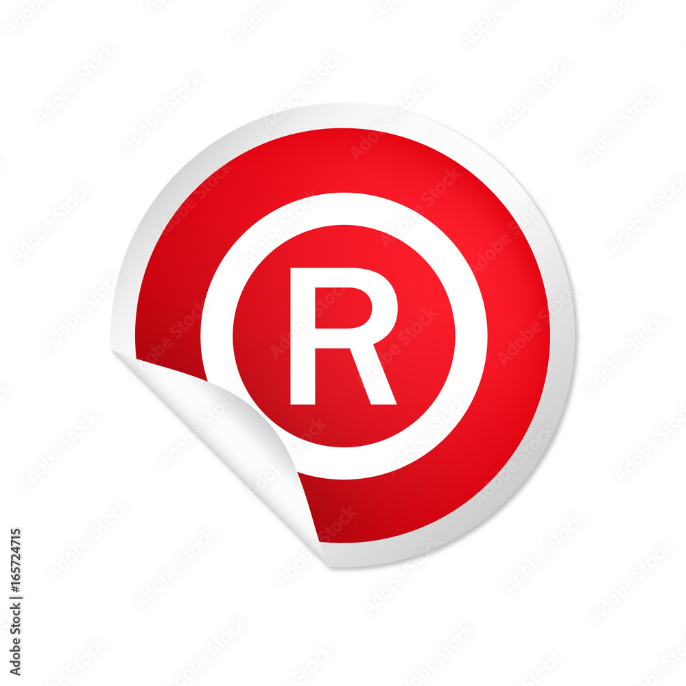runder Sticker rot Urheberrecht runder Sticker rot Urheberrecht