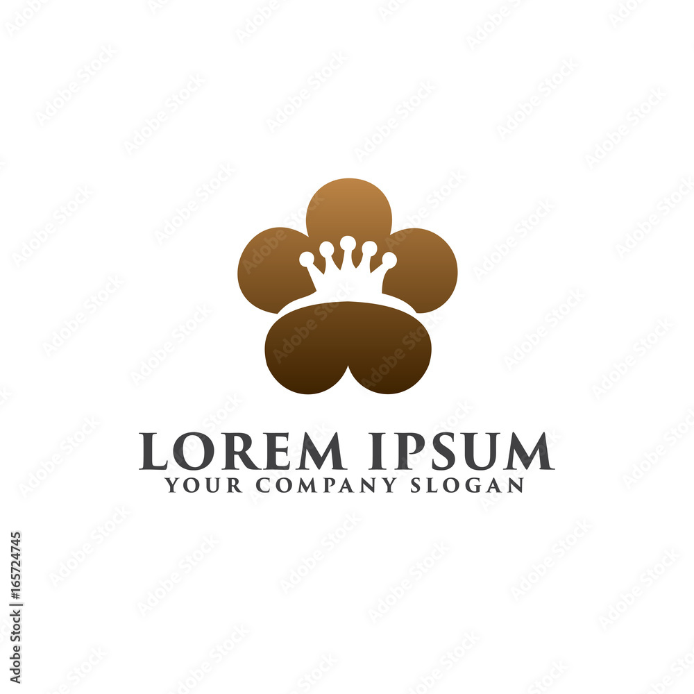 cloud crown logo design concept template cloud crown logo design concept template