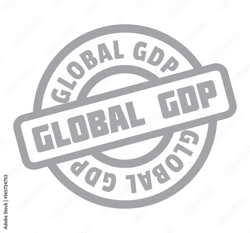Global Gdp rubber stamp. Grunge design with dust scratches. Effects can be easily removed for a clean, crisp look. Color is easily changed.