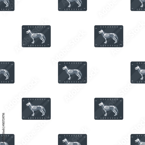 Dog x-ray icon in cartoon style isolated on white background. Veterinary clinic symbol stock vector illustration.
