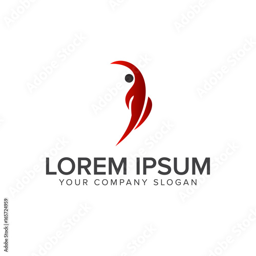 reach up people logo design concept template