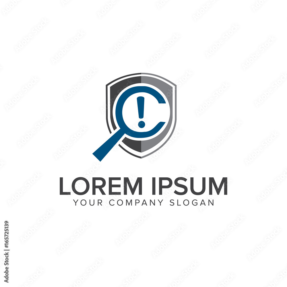 magnifer Security logo design concept template magnifer Security logo design concept template