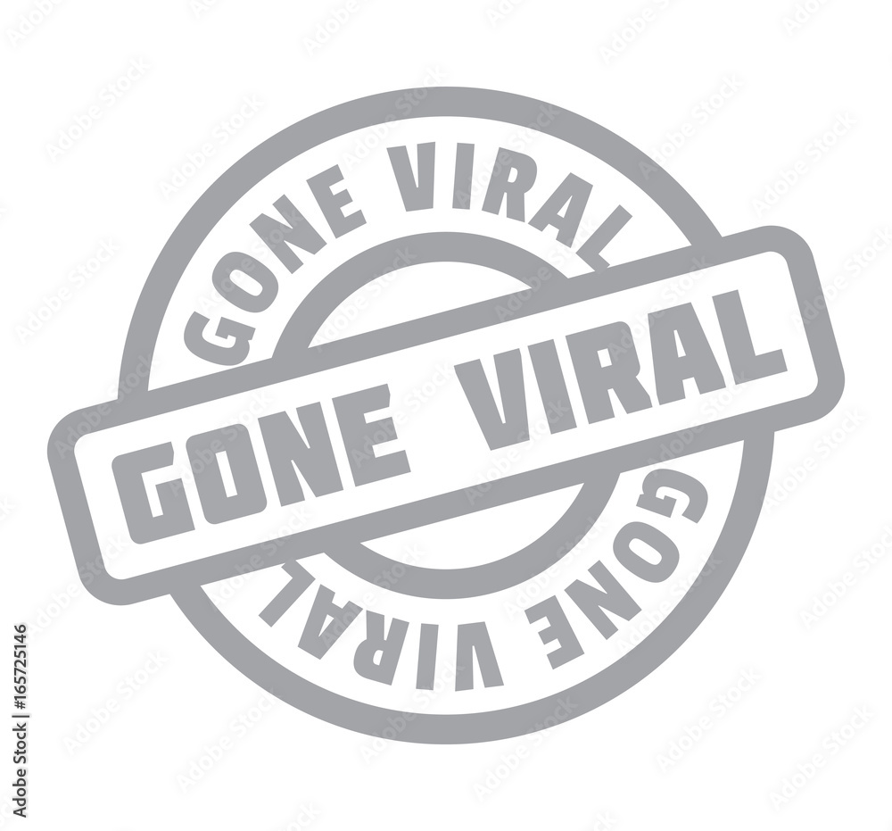 Gone Viral rubber stamp. Grunge design with dust scratches. Effects can be easily removed for a clean, crisp look. Color is easily changed.