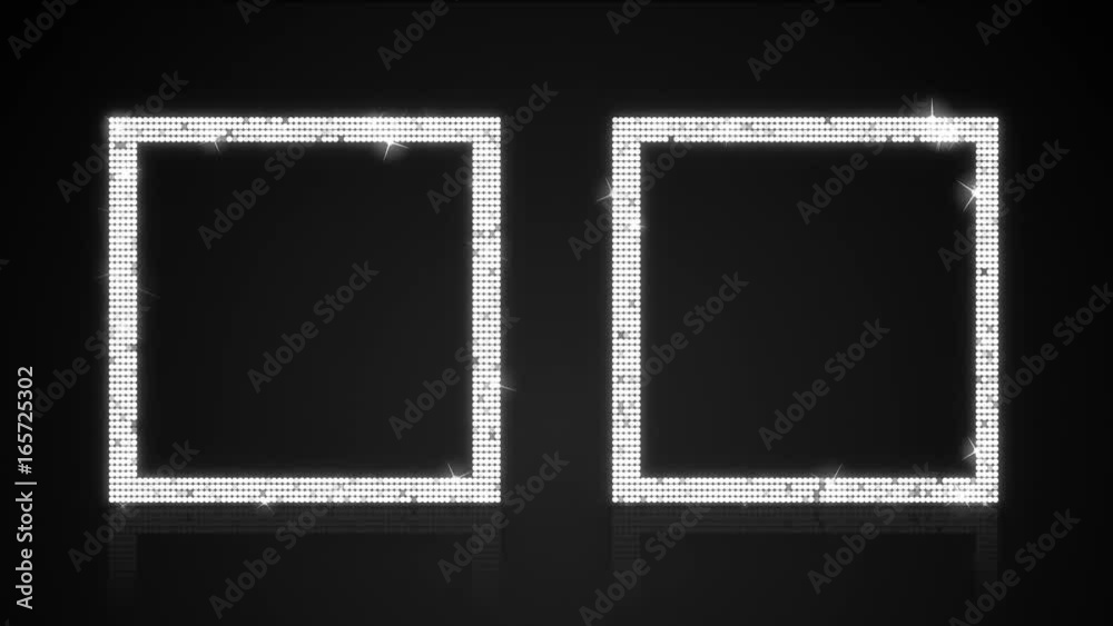 Two Glamour Shimmering Square Boxes Loop with Matte