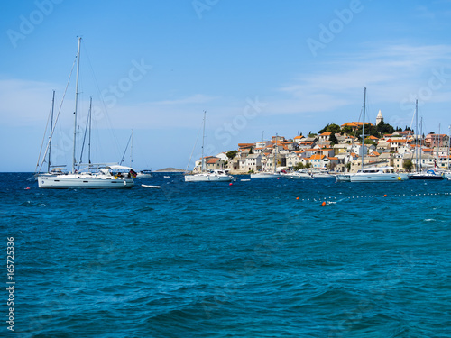 Kroatien, Adriaküste, Dalmatien, Region Split, Primošten, Šibensko-Kninska, Blick auf die Halbinsel Primosten
