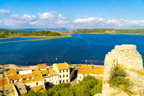 Blick von der historischen Burgruine 