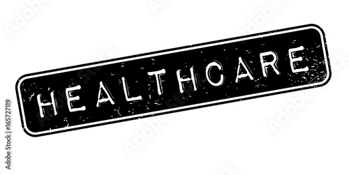 Healthcare rubber stamp. Grunge design with dust scratches. Effects can be easily removed for a clean, crisp look. Color is easily changed.