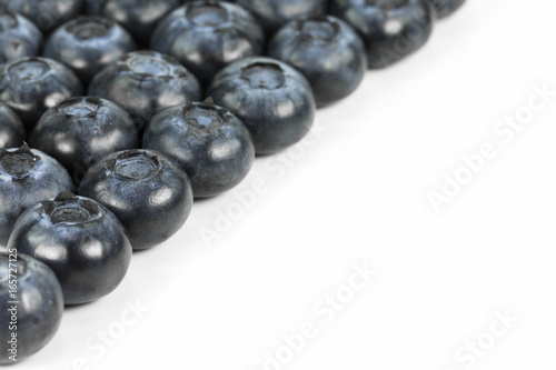 fresh blueberries isolated on white background