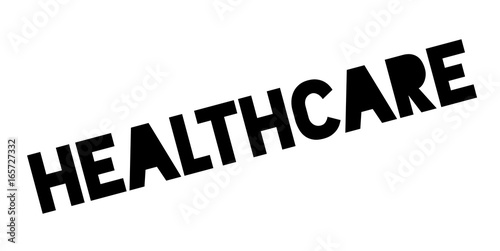 Healthcare rubber stamp. Grunge design with dust scratches. Effects can be easily removed for a clean, crisp look. Color is easily changed.