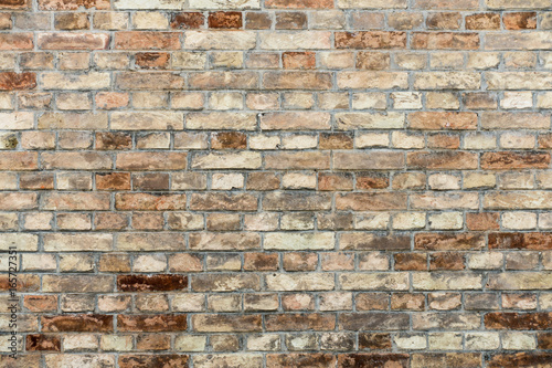 Old orange brick wall texture grunge background