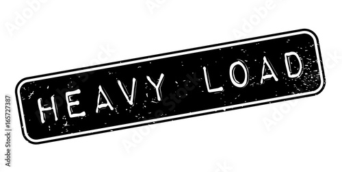 Heavy Load rubber stamp. Grunge design with dust scratches. Effects can be easily removed for a clean, crisp look. Color is easily changed.