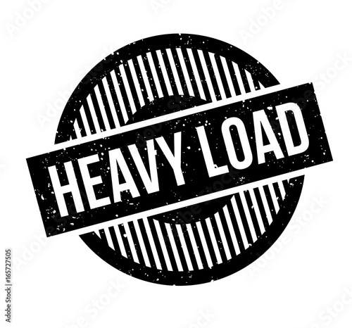 Heavy Load rubber stamp. Grunge design with dust scratches. Effects can be easily removed for a clean, crisp look. Color is easily changed.