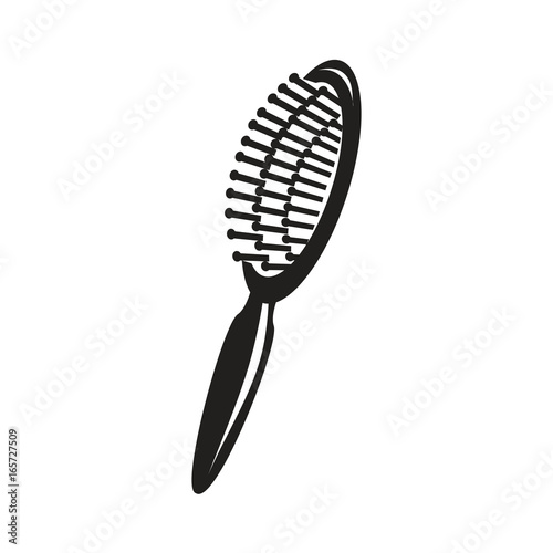 modern hair brush, icon design, isolated on white background.