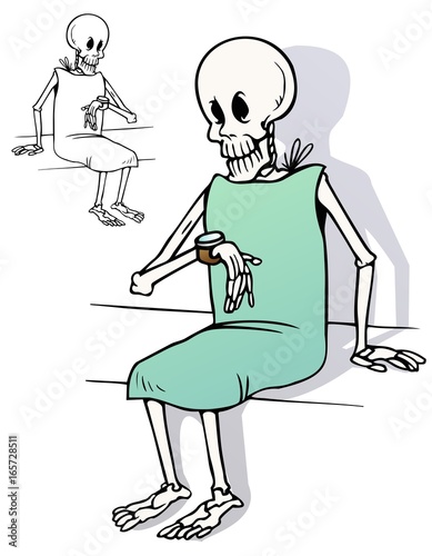 Impatient person has died and withered away while waiting in the emergency room.