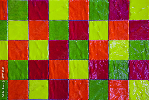 Colorful tiles seamless pattern with squares