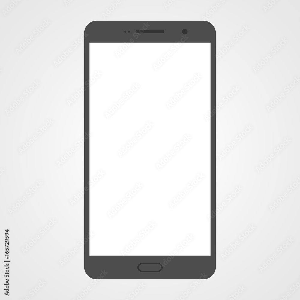 Modern Smartphone with Blank Screen Isolated Modern Smartphone with Blank Screen Isolated