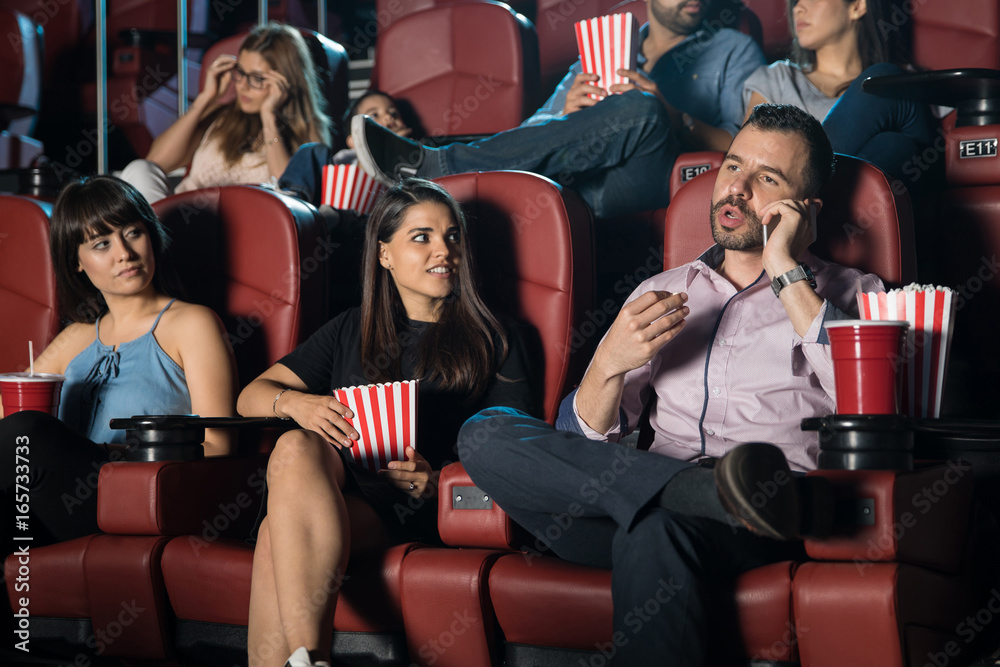 Annoying man at the movie theater Annoying man at the movie theater