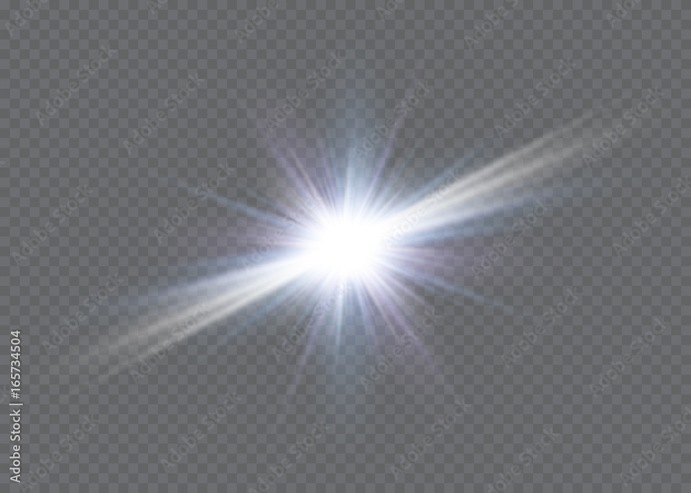 Glow light effect. Star burst with sparkles.Sun - obrazy, fototapety, plakaty 