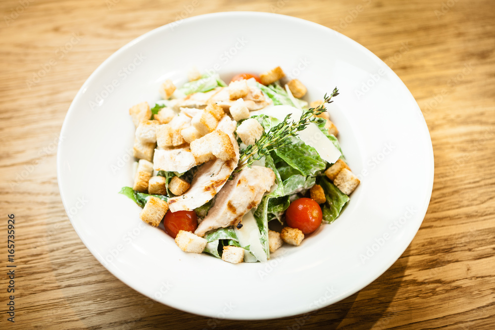 Caesar salad on a plate Caesar salad on a plate