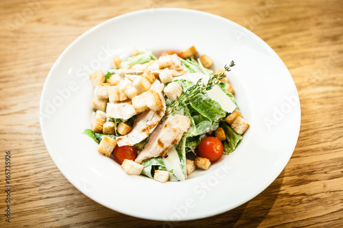 Caesar salad on a plate