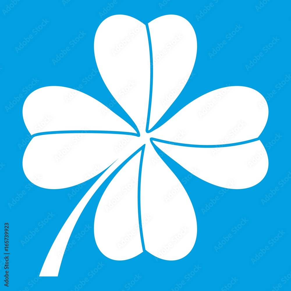 Four leaf clover icon white Four leaf clover icon white