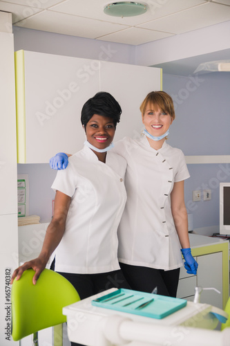 Two dentists in the clinic
