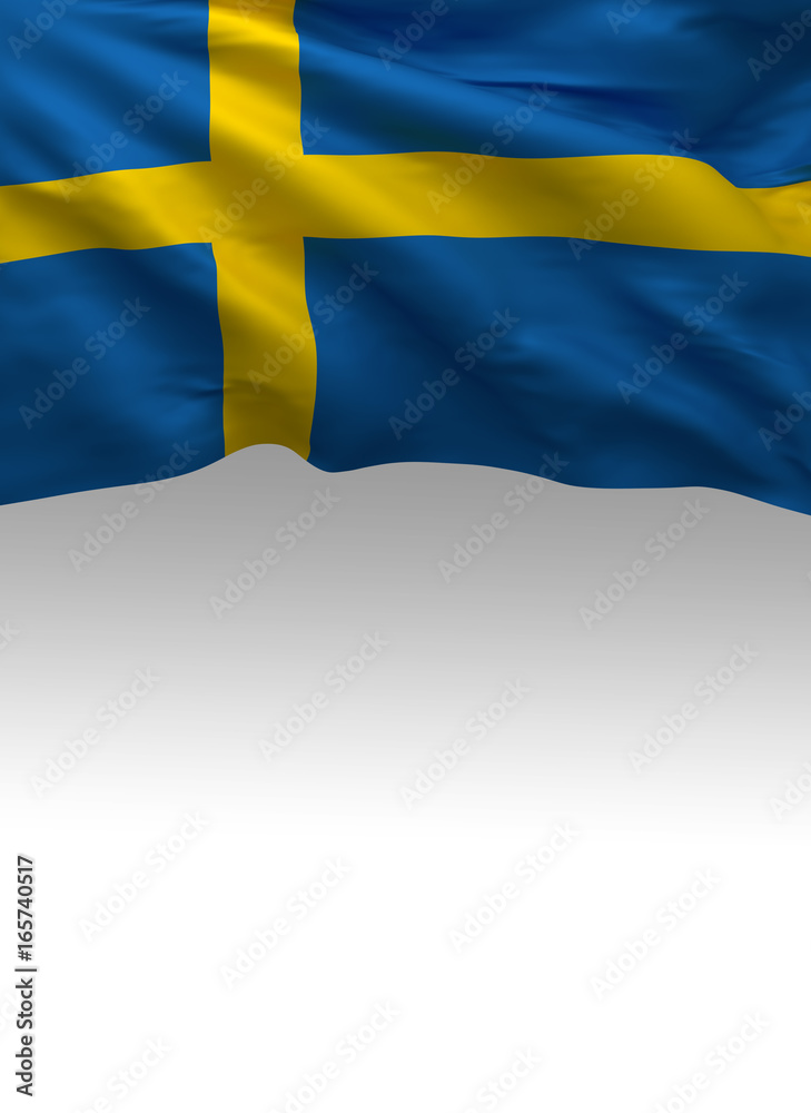 Sweden, Swedish Flag (3D Render) Sweden, Swedish Flag (3D Render)