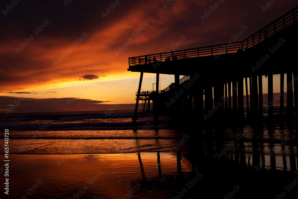 Sunset at Pismo beach (California)