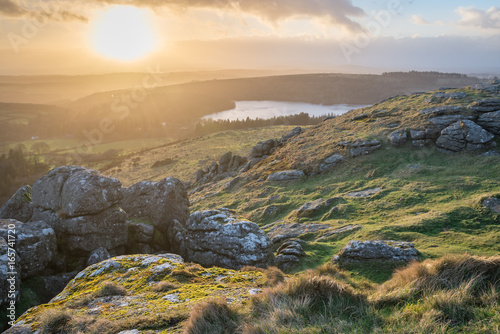 Sunset over Burrator reservoir