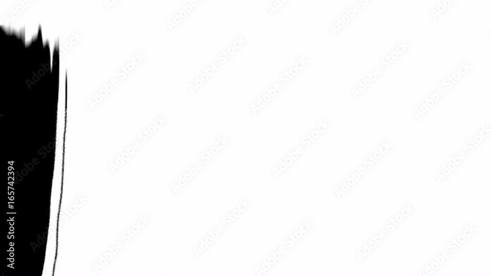 Paint Brush Wipe On and Off Transition - Video transition effect of paint brush strokes wiping from left to right.