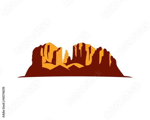 Sedona red rock silhouette