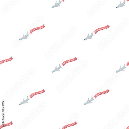 Aerial advertising icon in cartoon style isolated on white background. Advertising symbol stock vector illustration.