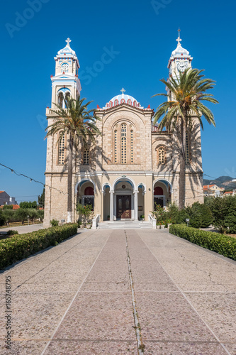 KARLOVASI, GREECE - JULY 7 : Agios Nikolaos Church on July 7, 2017 in Karlovasi Samos
