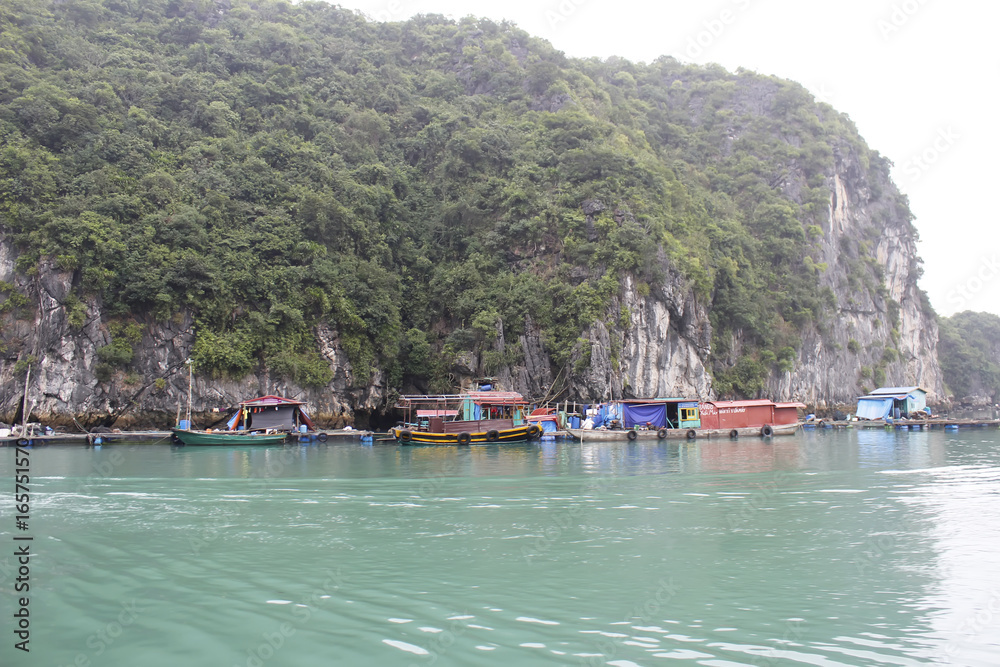 fishing village on the sea, vietnam