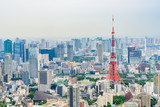 都心の風景と東京タワー
