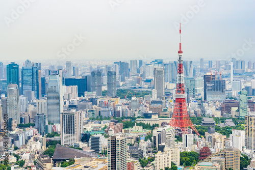 都心の風景と東京タワー