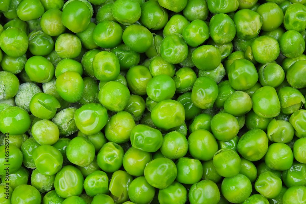 Frozen peas. Frozen green vegetable pea grains. Frozen peas. Frozen green vegetable pea grains.