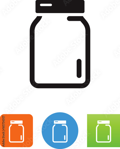 Glass Jar Icon - Illustration