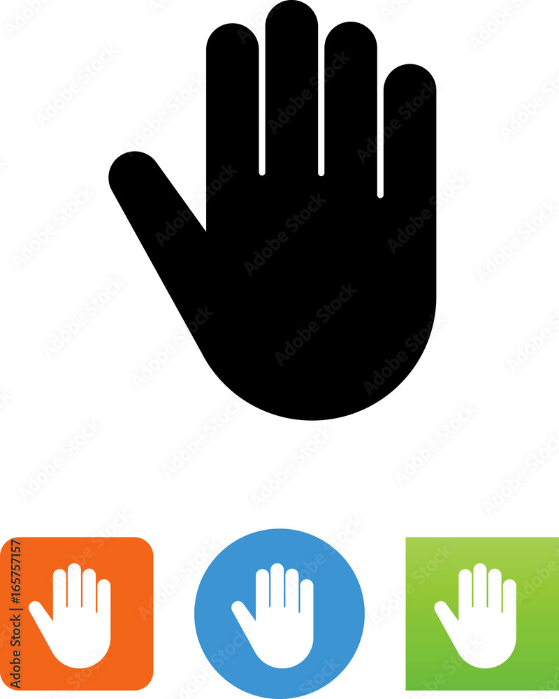 Obraz premium Hand Number Five Icon - Illustration