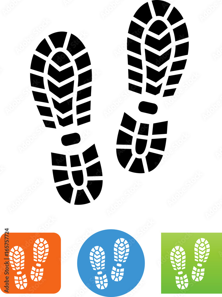 Hiking Boot Print Icon - Illustration Stock Vector | Adobe Stock