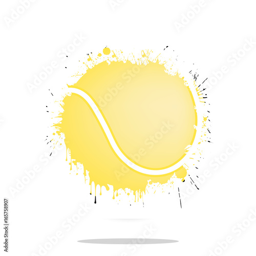 Background abstract tennis ball from blots