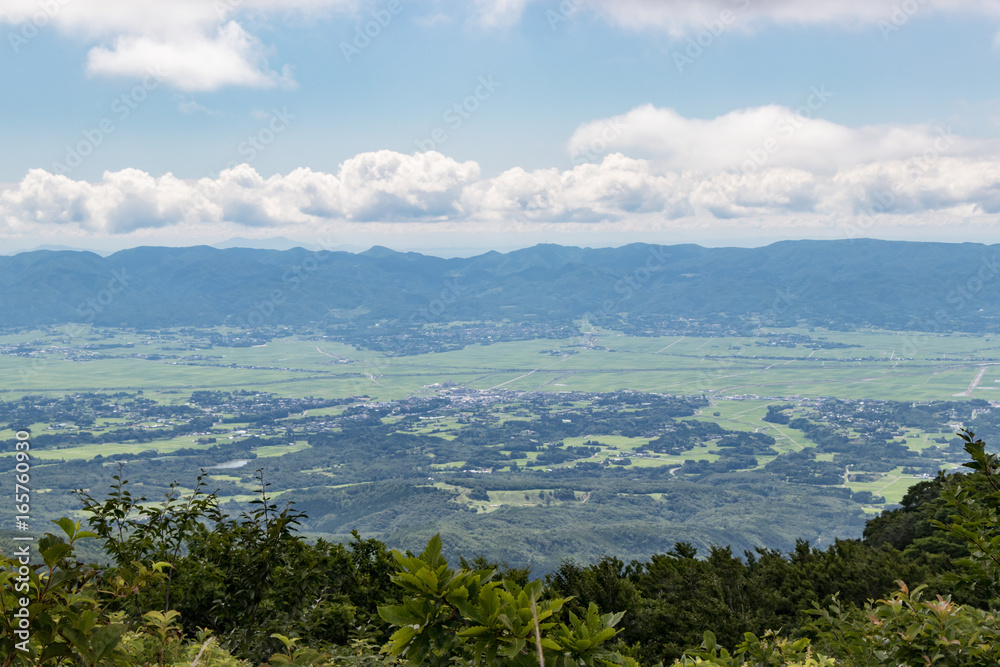 Obraz premium 大佐渡スカイラインからの国中平野