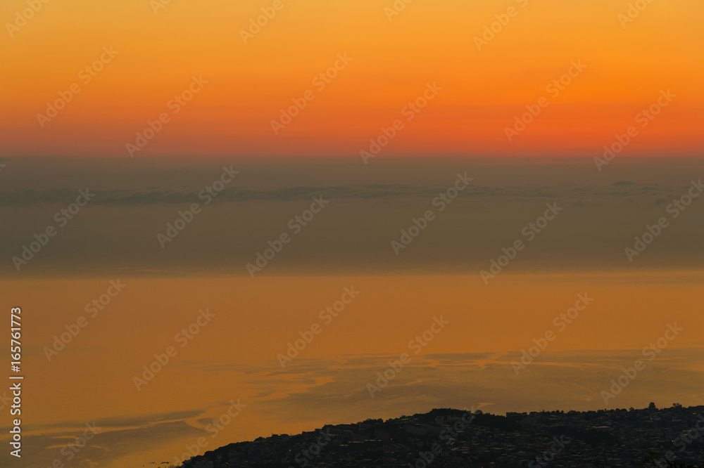 Obraz premium 朝焼けの小樽