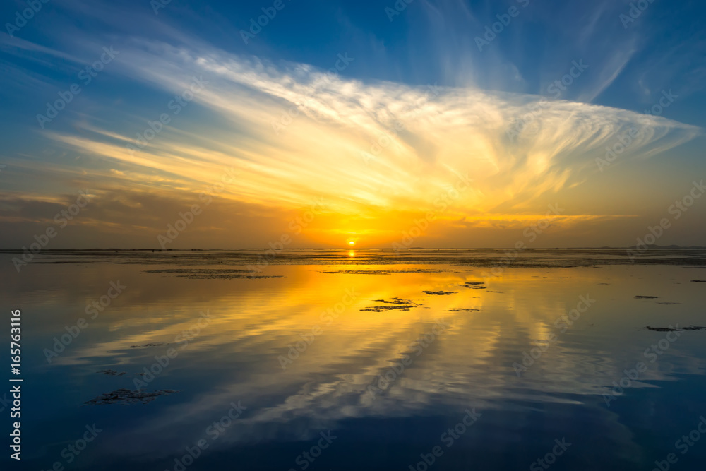 Mirror Sunrise sky with cloud on the lake. Mirror Sunrise sky with cloud on the lake.
