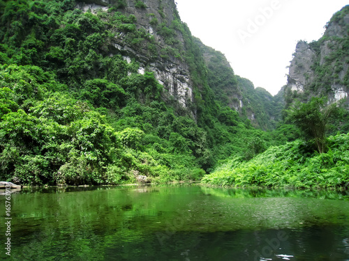 Landscape with moutain and river, Trang An, Ninh Binh, Vietnam © dinhngochung